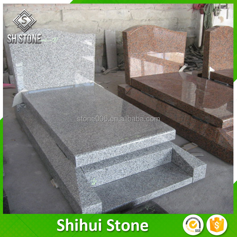 Beautiful Machinery Cutting Granite Headstone Cover For Cemetery