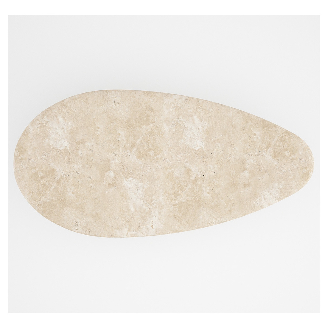 Nordic Modern Italian Style Living Room Stone Travertine Oval Coffee Table