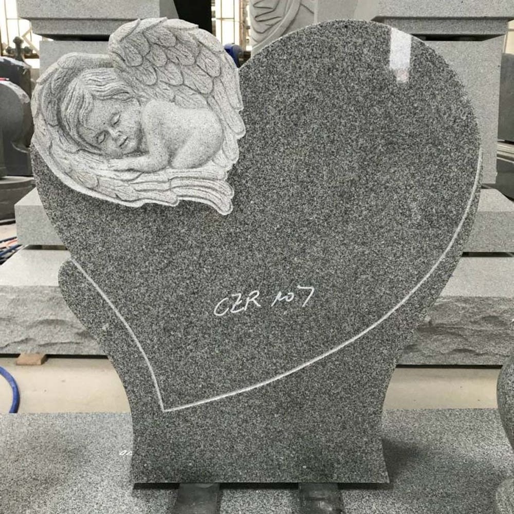 Economic And Reliable Granite Heart Shaped Baby Headstone