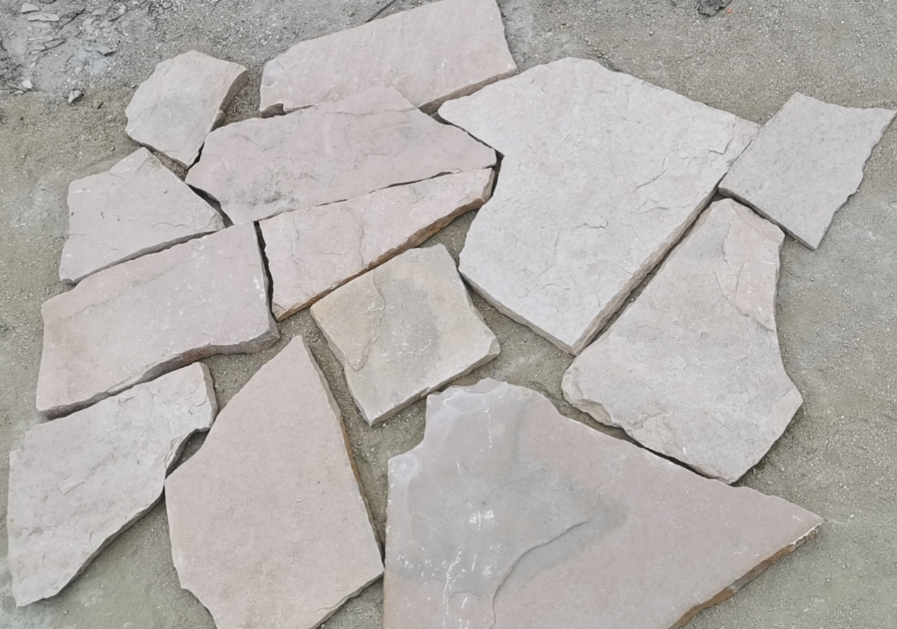 SHIHUI Popular White Sandstone Loose Stone Veneer for Exterior Wall and Fireplace Wall Decoration Stone Wall Cladding