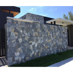 SHIHUI Hot Sales Natural Blue Quartzite Stone Wall Panels Dry Stack Stone Wall Cladding Stone Veneer Wall Cladding Exterior