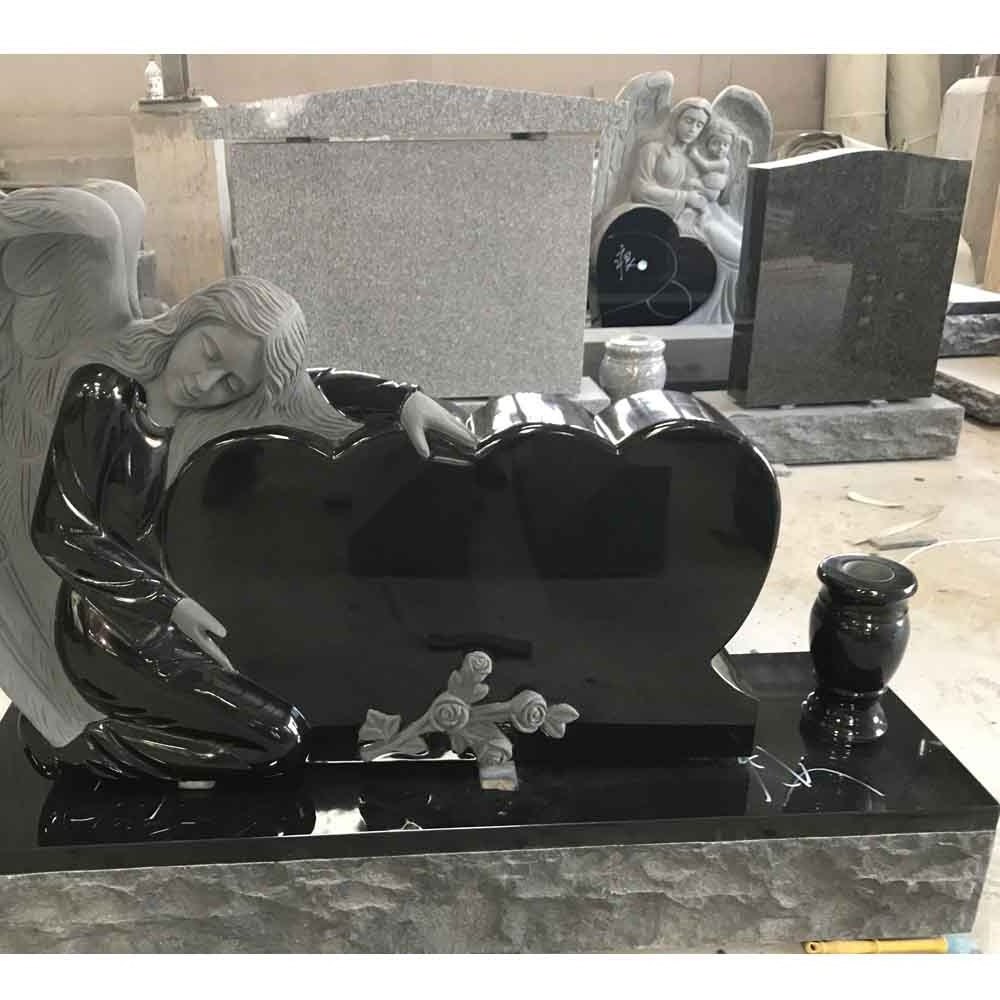 Wholesale Polished Shanxi Natural Granite Black Monument Memorial Monument Funeral Monuments