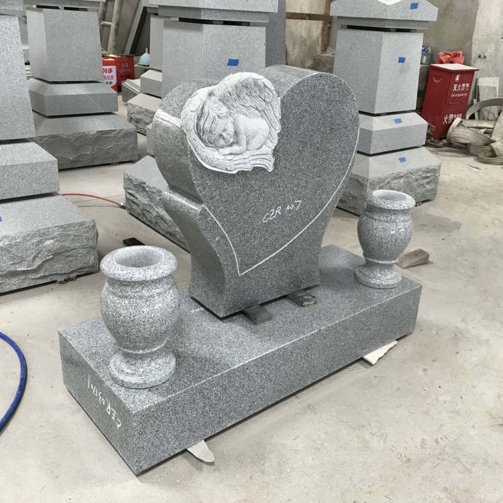 Economic And Reliable Granite Heart Shaped Baby Headstone