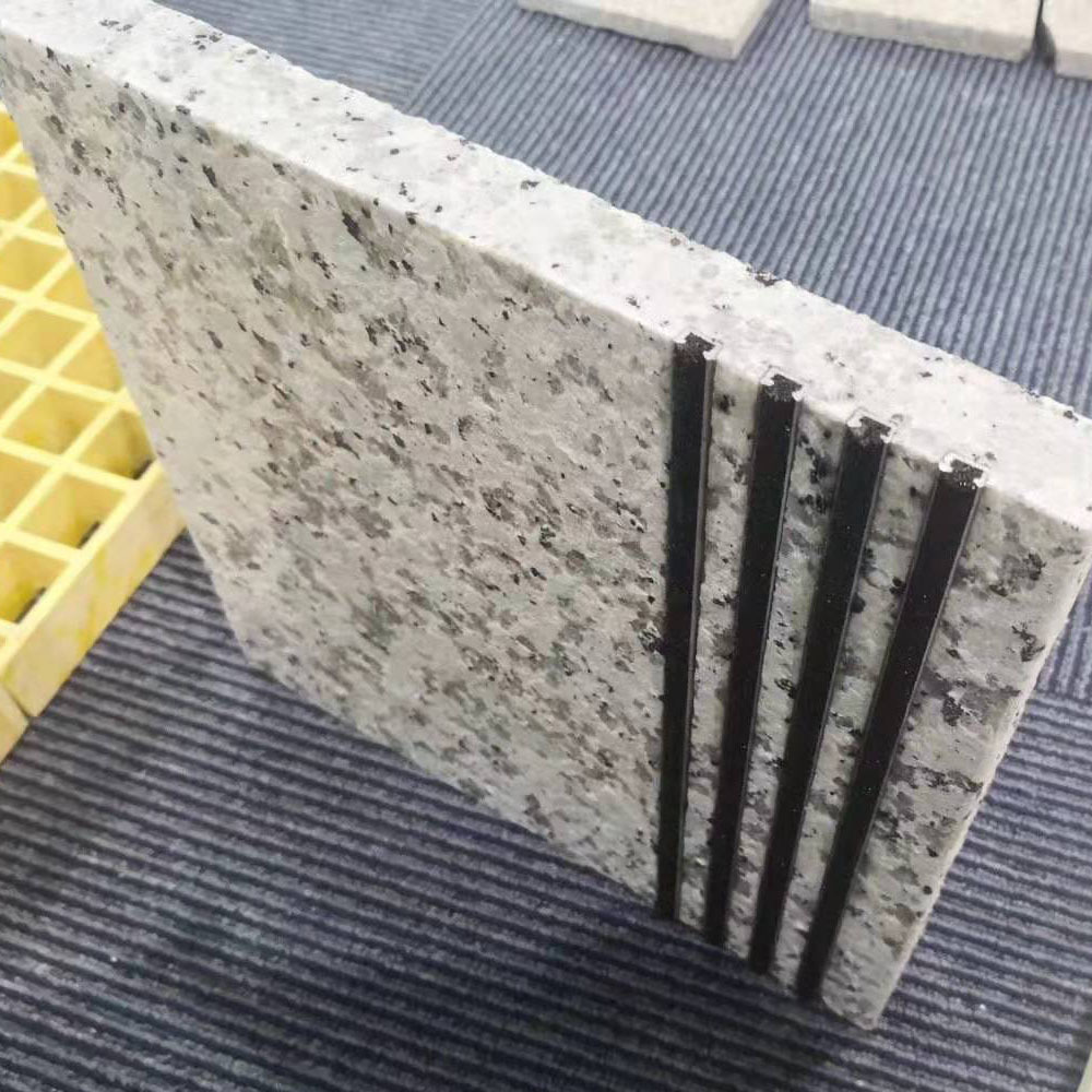 Custom Granite steps with Metal skid strip