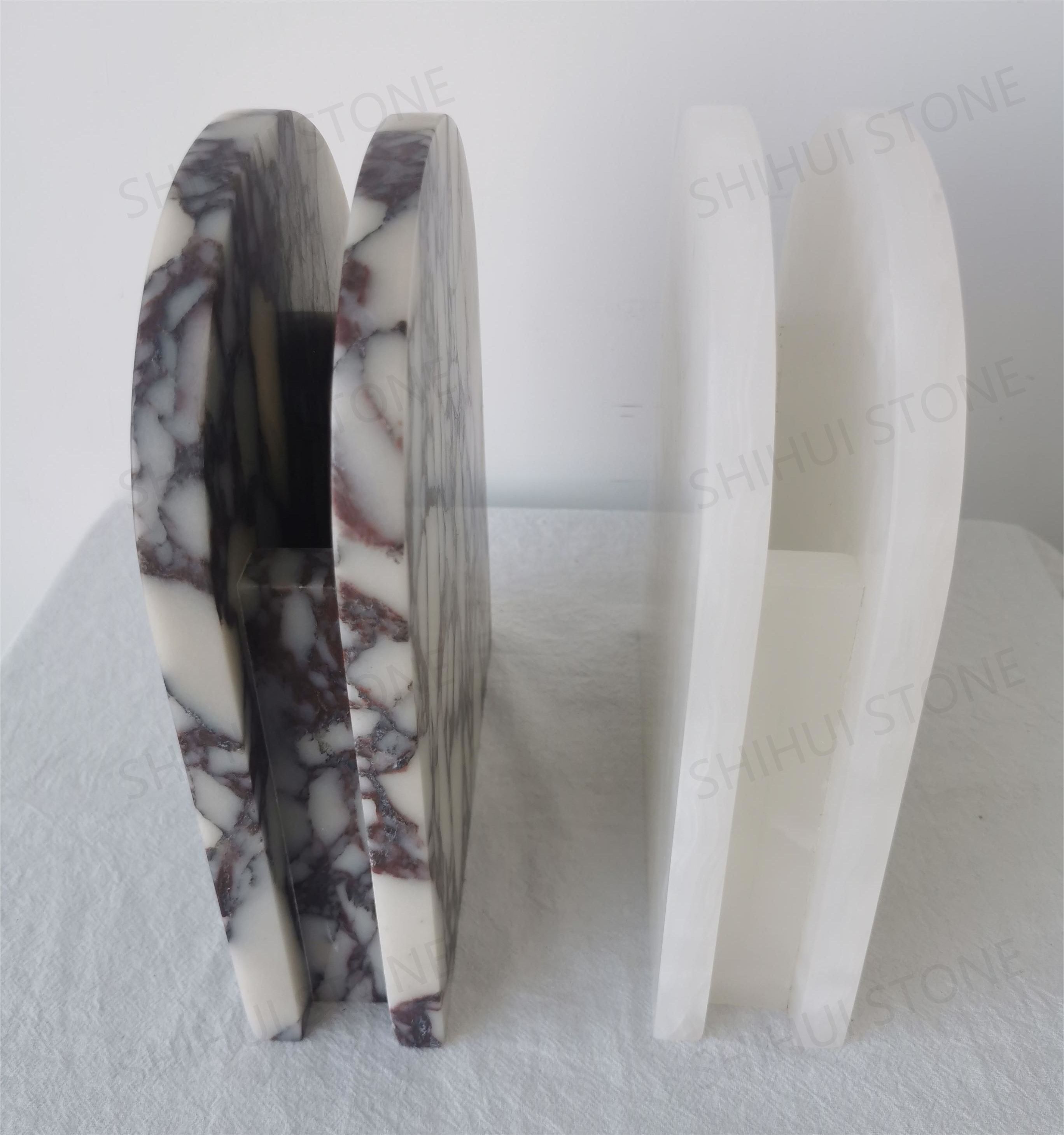 SHIHUI Customized Nordic Home Decoration Accessories Natural White Onyx Tabletop Decor Flower Vases Marble Vase