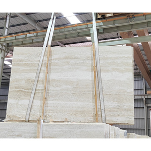 SHIHUI Wholesale Italian Ivory Travertine Polished Marble Slab Modern Hotels Natural Stone Floor Tiles