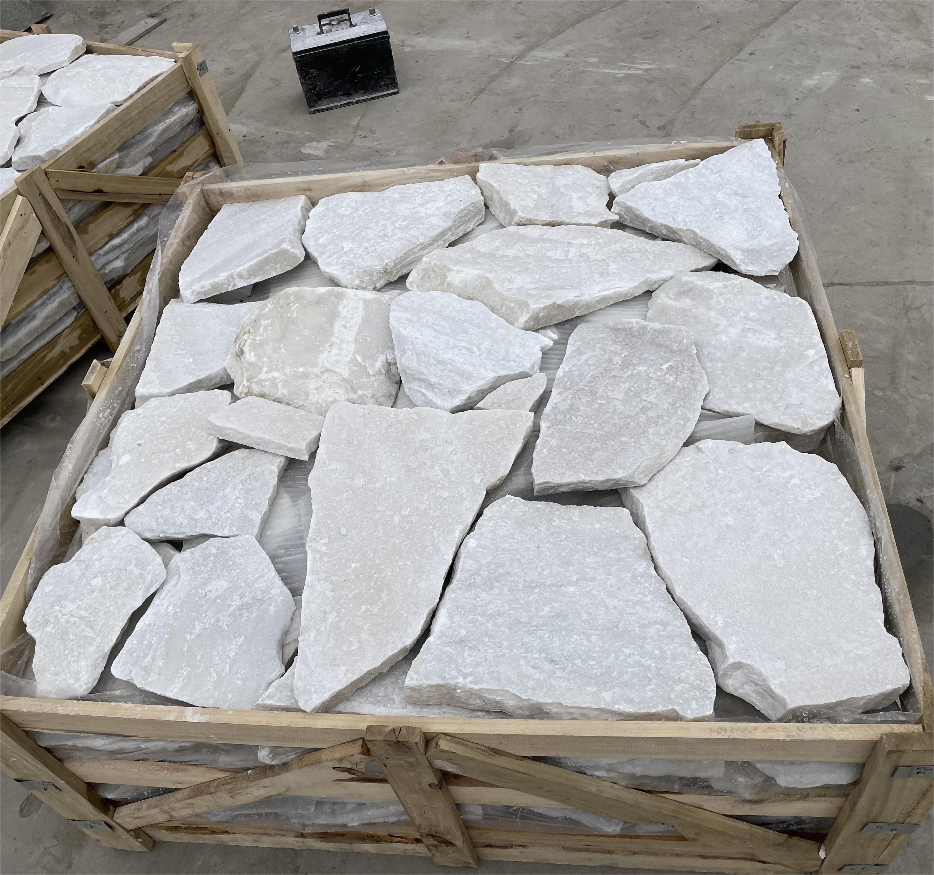 SHIHUI Natural Wall Cladding Stone White Quartzite Dry Stack Stone Wall Cladding Exterior Stone Veneer