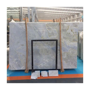 Blue sky white clouds marble stone onyx with green veins slabs