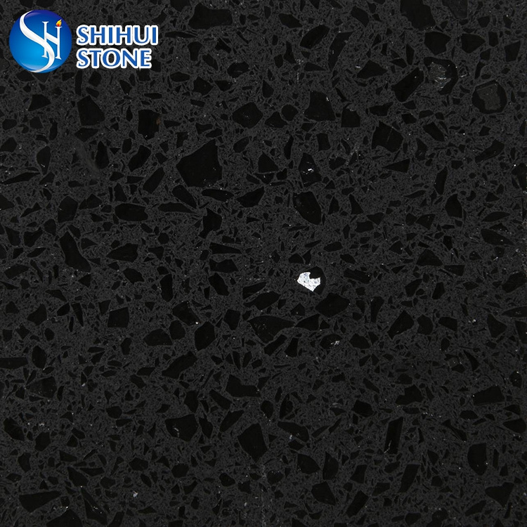 Sparkle Fleck Mirror White and Black Several Colors Quartz Floor Tiles