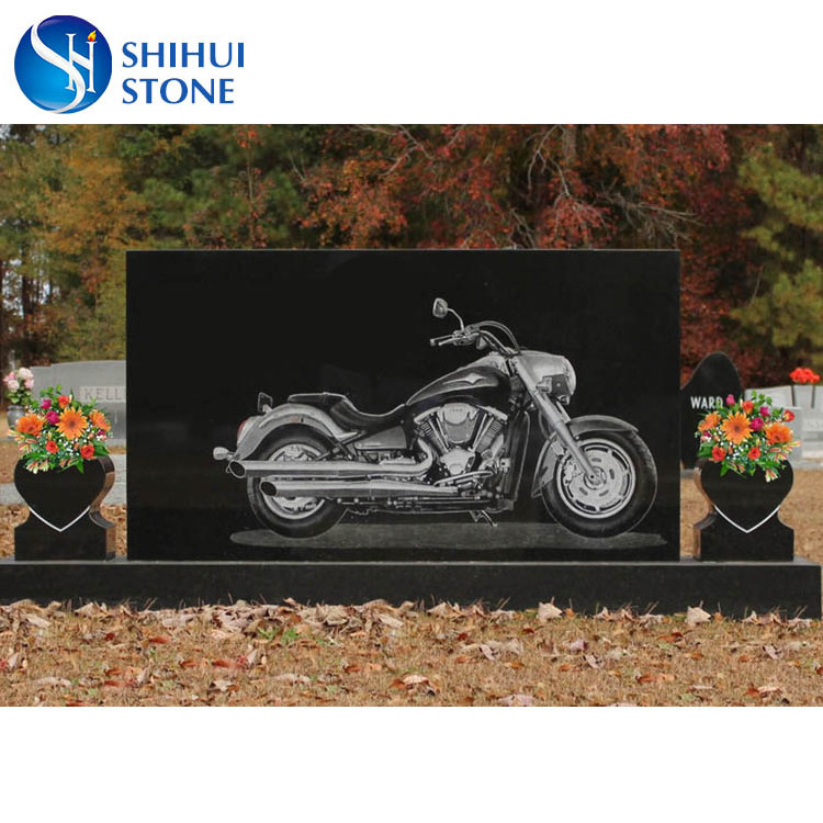 Professional Detailed Carving Headstone In Motorcycle Design