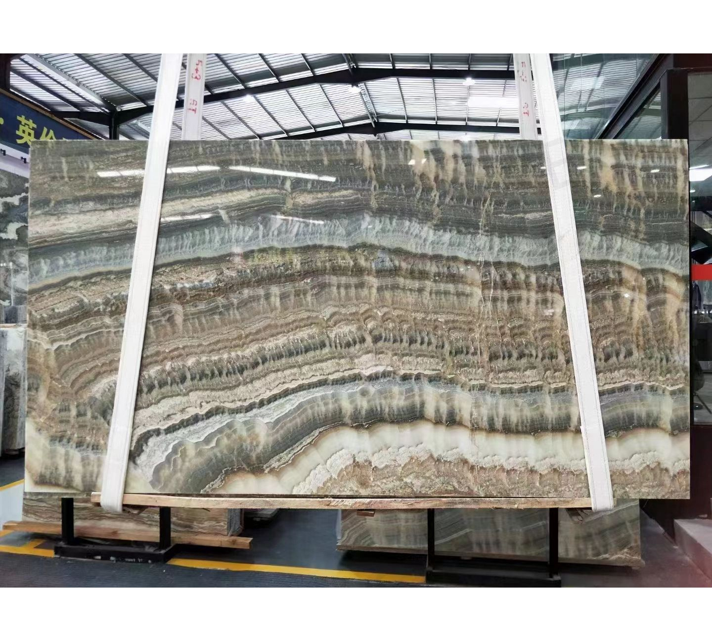 SHIHUI Wholesale High Quality Natural Stone Backlit Onice Grigo Onyx Slab Translucent Slab For Villa Decor Onice Grigo Onyx