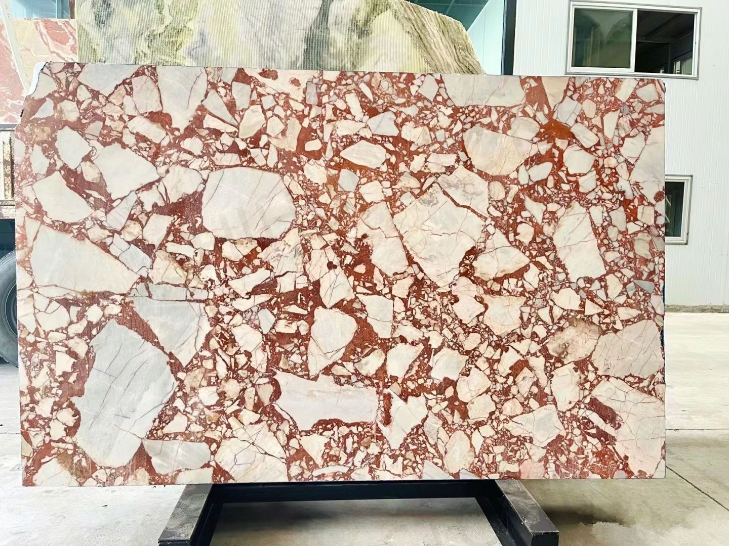 SHIHUI Wholesales Polished Red Marble Slabs Unique Natural Stone for Modern Interior Wall & Floor Decoration for Hotels