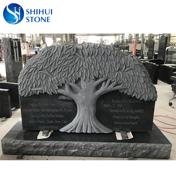 Large Grave Tree Stone Monument Tombstone Headstone