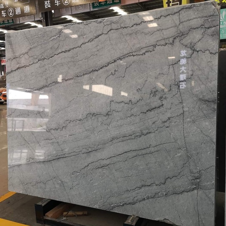 SHIHUI Factory Natural Marble Bruce Grey Slabs for Bathroom Wall Flooring Wall Coverings Grey Marble Slabs