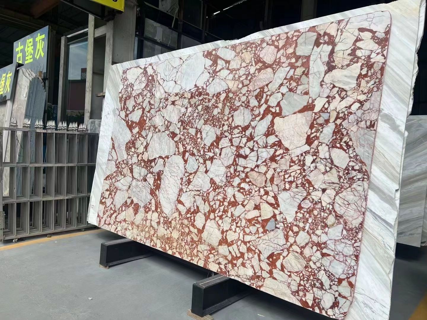 SHIHUI Wholesales Polished Red Marble Slabs Unique Natural Stone for Modern Interior Wall & Floor Decoration for Hotels