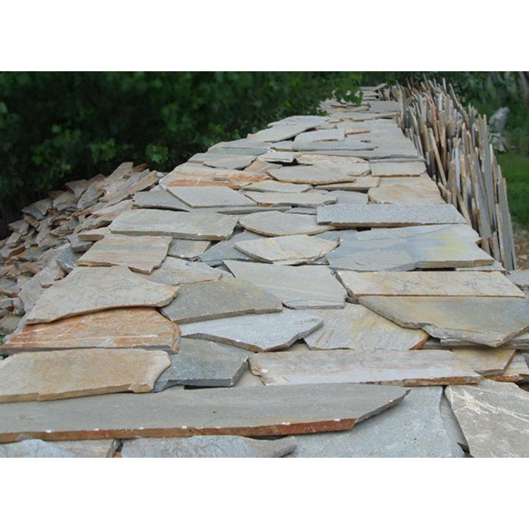 Cheap Mesh mounted meshed flagstone Pavers mats Slate Tiles Flooring Used Flagstone Stone Slate Veneer