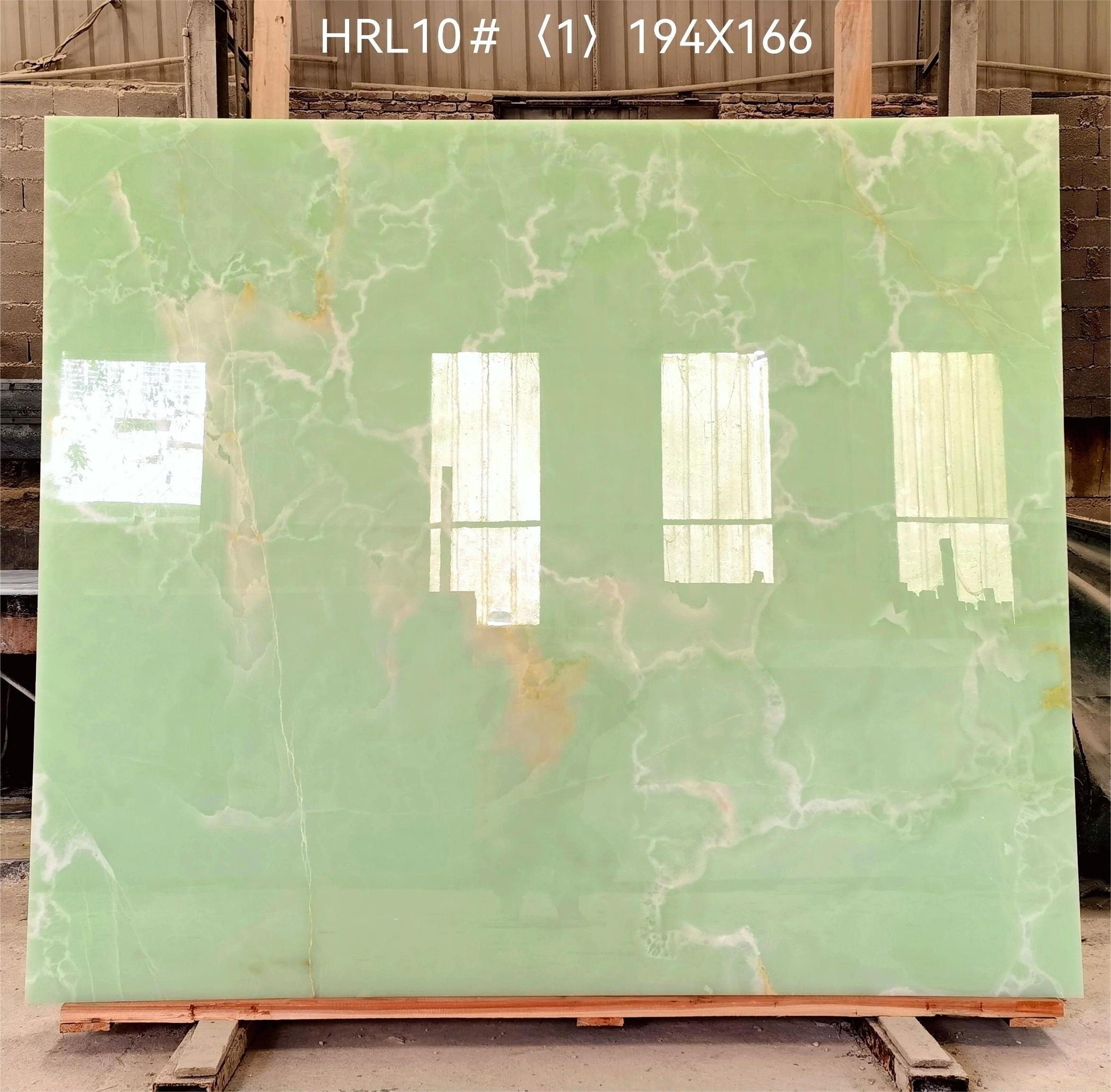 SHIHUI Beautiful Natural Green Jade Onyx Marble Slabs Graphic Design 3D Model Design For Table Bathroom Wall Onyx Stone Tiles