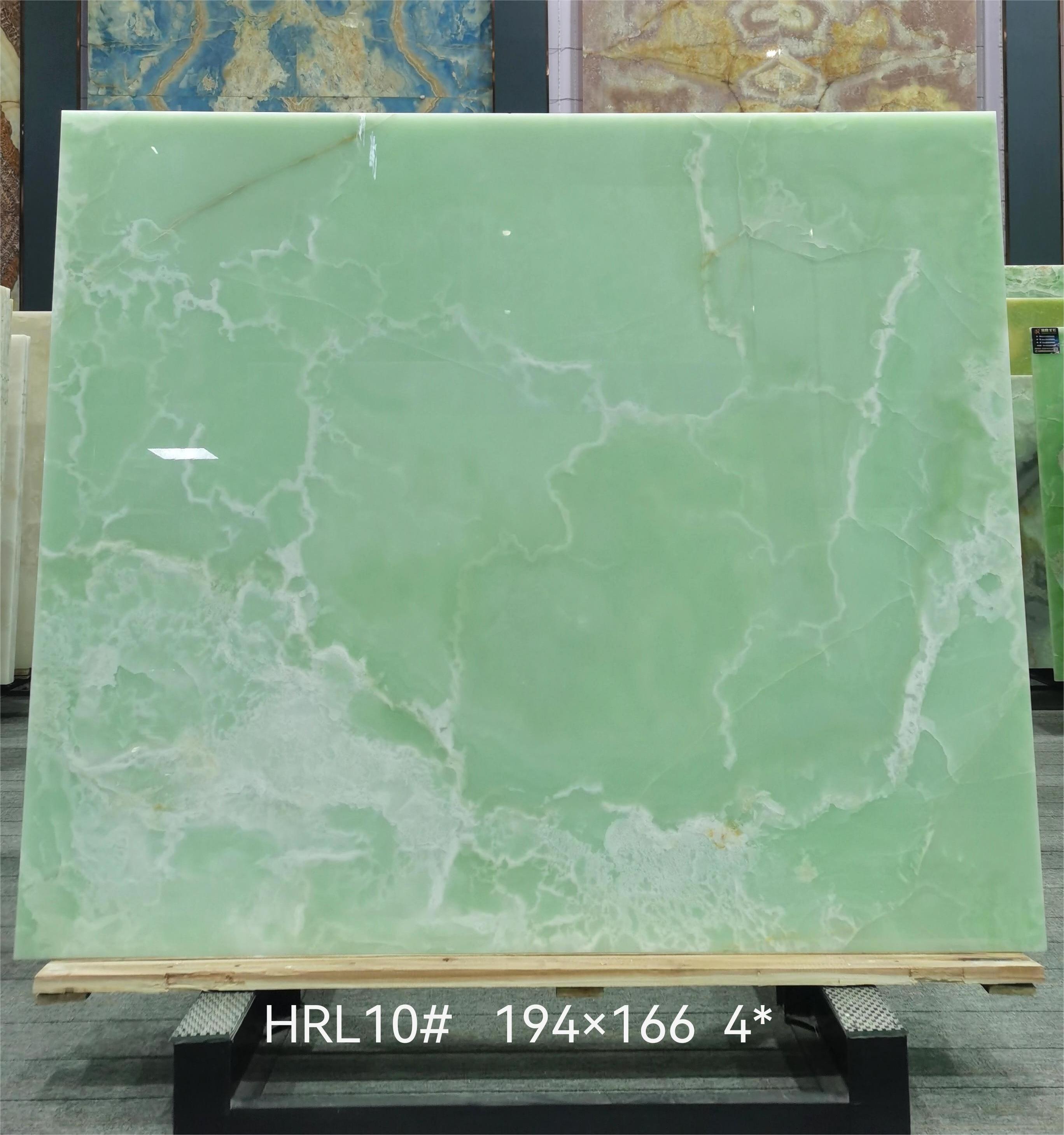 SHIHUI Beautiful Natural Green Jade Onyx Marble Slabs Graphic Design 3D Model Design For Table Bathroom Wall Onyx Stone Tiles