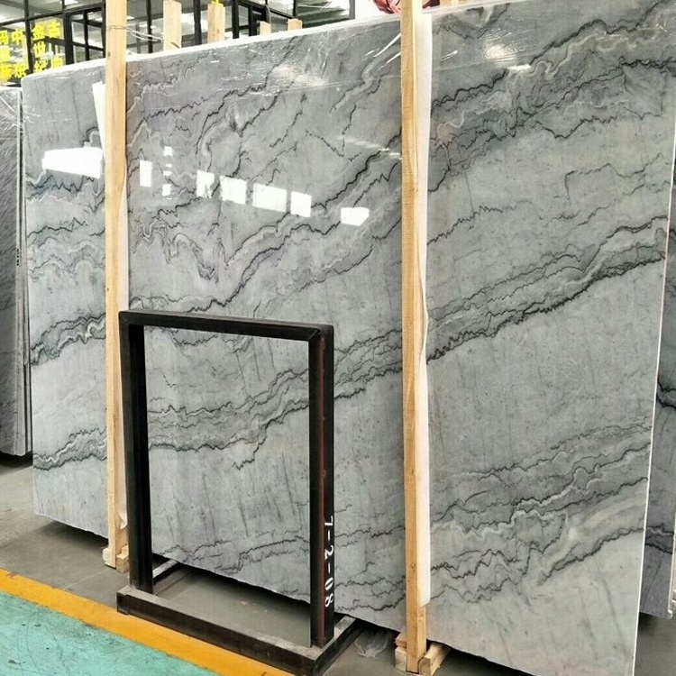 SHIHUI Factory Natural Marble Bruce Grey Slabs for Bathroom Wall Flooring Wall Coverings Grey Marble Slabs