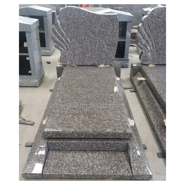 Beautiful Machinery Cutting Granite Headstone Cover For Cemetery