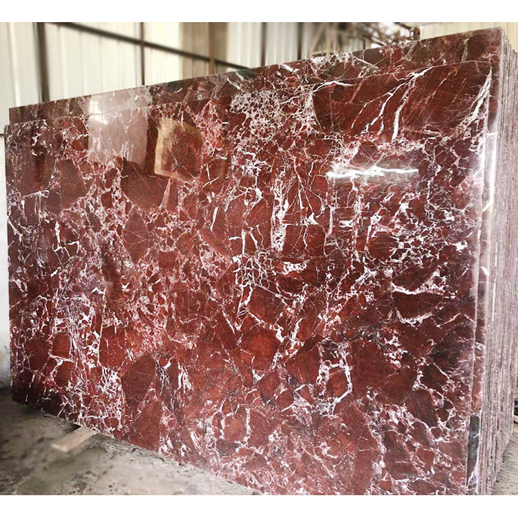 Good Design Rosso Levanto Red Marble Countertop