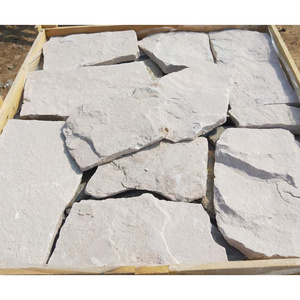 SHIHUI Popular White Sandstone Loose Stone Veneer for Exterior Wall and Fireplace Wall Decoration Stone Wall Cladding