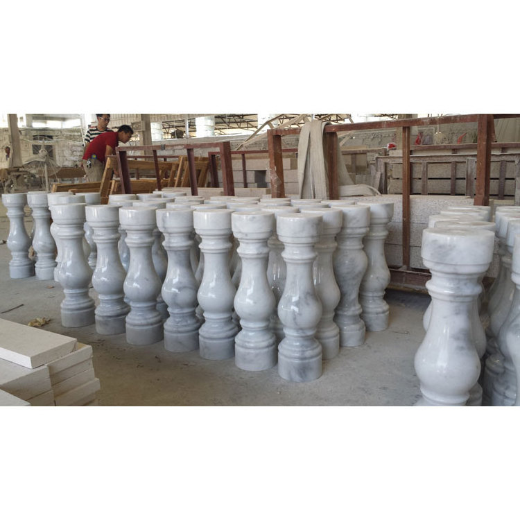 Guangxi White Marble Stone Column for Home Decoration