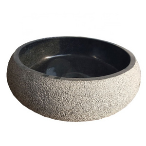 Customized professional black basalt stone sink with good price