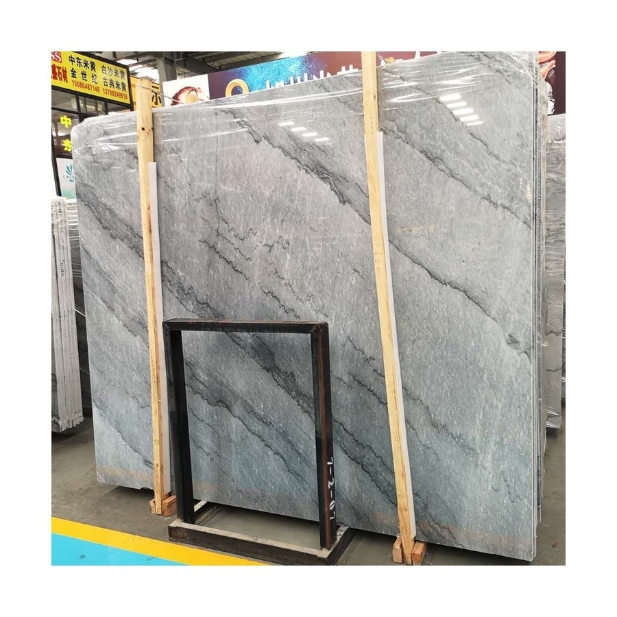 SHIHUI Factory Natural Marble Bruce Grey Slabs for Bathroom Wall Flooring Wall Coverings Grey Marble Slabs