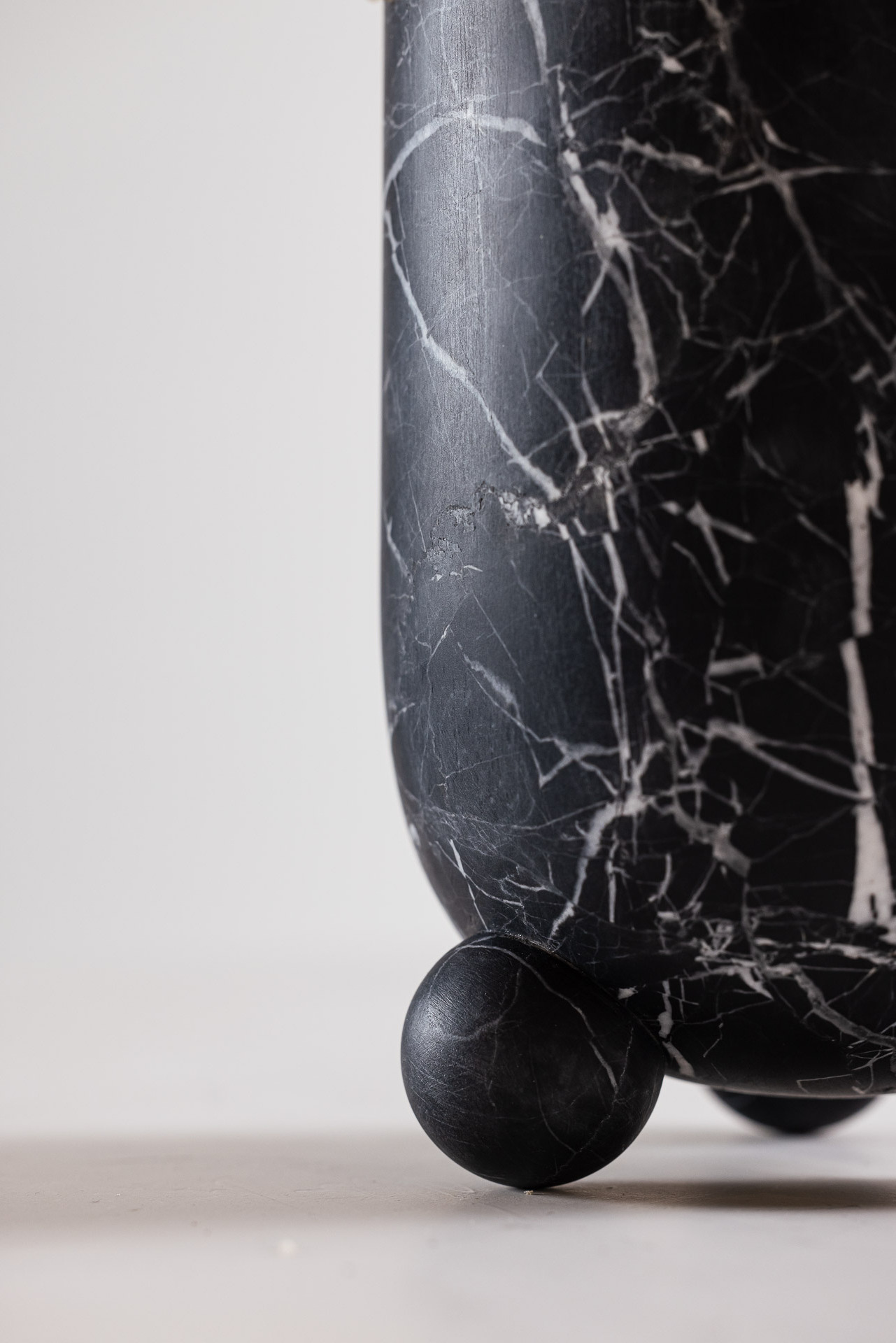 New modern luxury marble style flower vases for home decor black marble Nero marquina holder marble vase Incense Burner