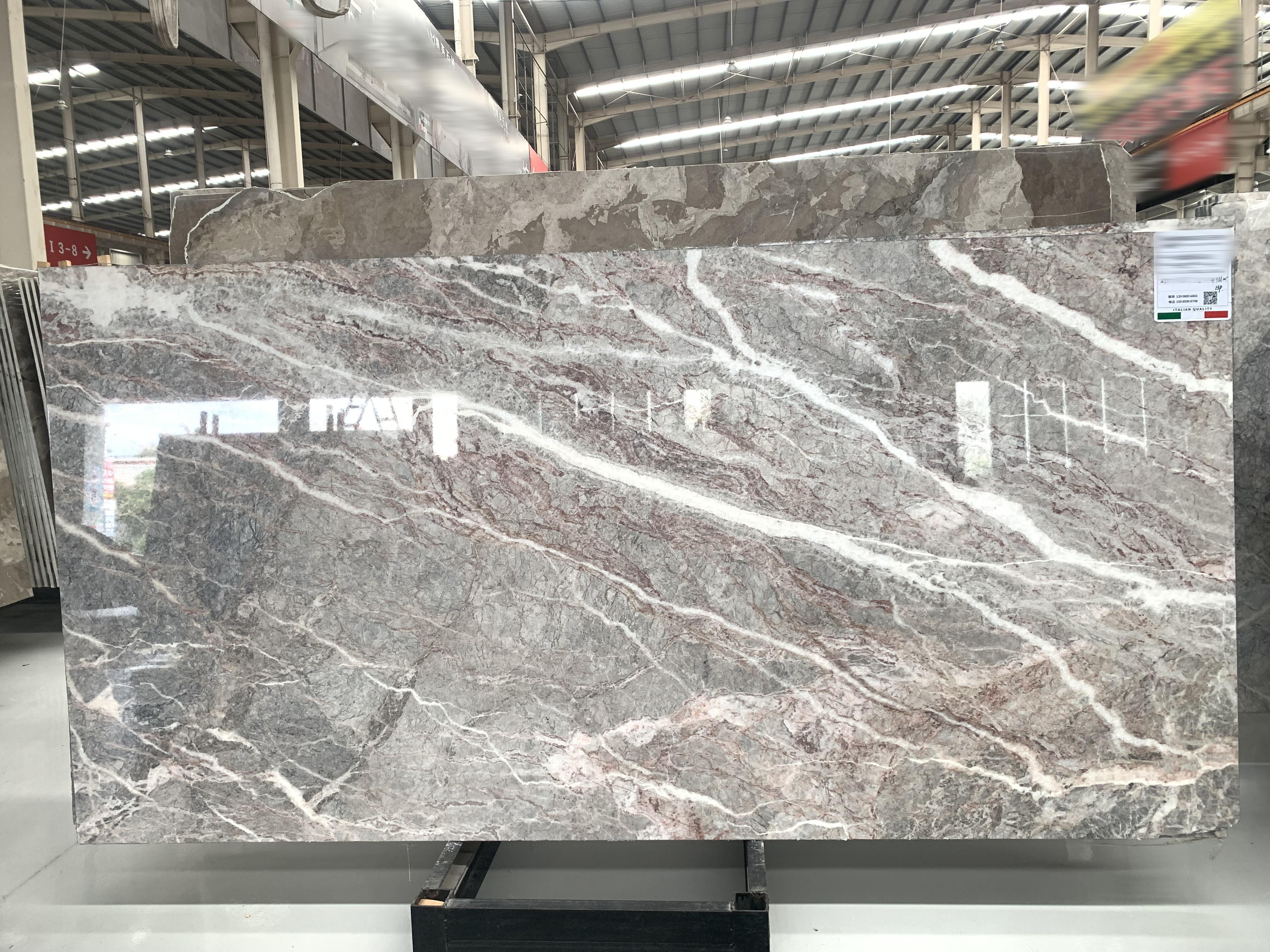 Italy Marble Fior Di Pesco Carnico Polished Natural Marble Slabs Grey Marble Slabs For Bathroom Wall And Floor