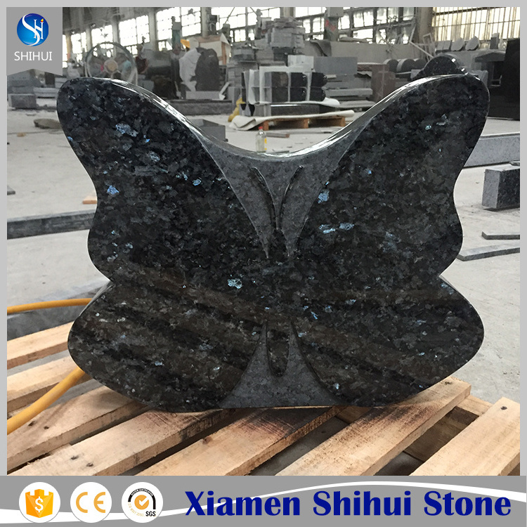 Blue Butterfly Granite Headstone Monument Prices for UK