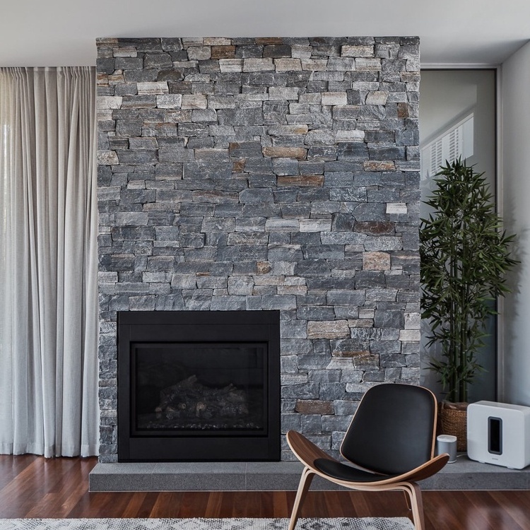 Decorative Stone Wall Panels For Exterior Walls,Stacked Stone Panel,Blue Quartzite Stone Wall Panel For Fireplace Wall Cladding