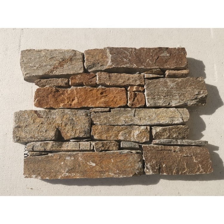 Natural Rock Wall Feature Stone Rustic Quartzite Wall Cladding Panels