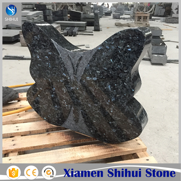 Blue Butterfly Granite Headstone Monument Prices for UK