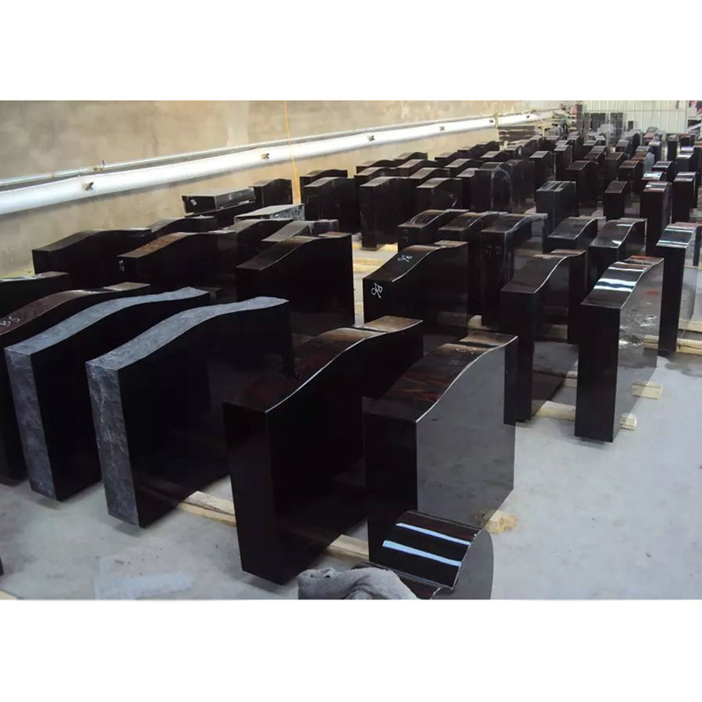 SHIHUI China Headstone Black Granite Grave Stone Cemetery Tombstones and Monuments Gravestone with Factory Price