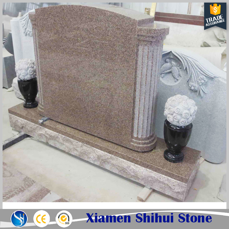 Pink granite headstones cheap prices for sale