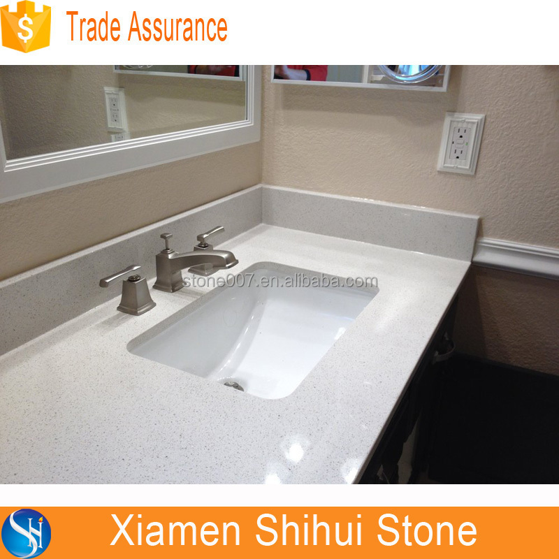 SHIHUI Good Quality Quartz Vanity Tops With Sink