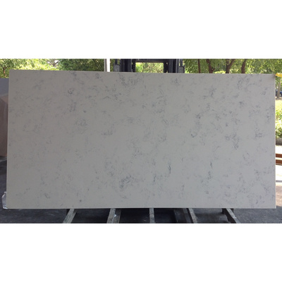 SH7817 Good Quality Artificial Carrera Marble Look Quartz Stone Slab For Kitchen Countertop, White Carrara Quartz