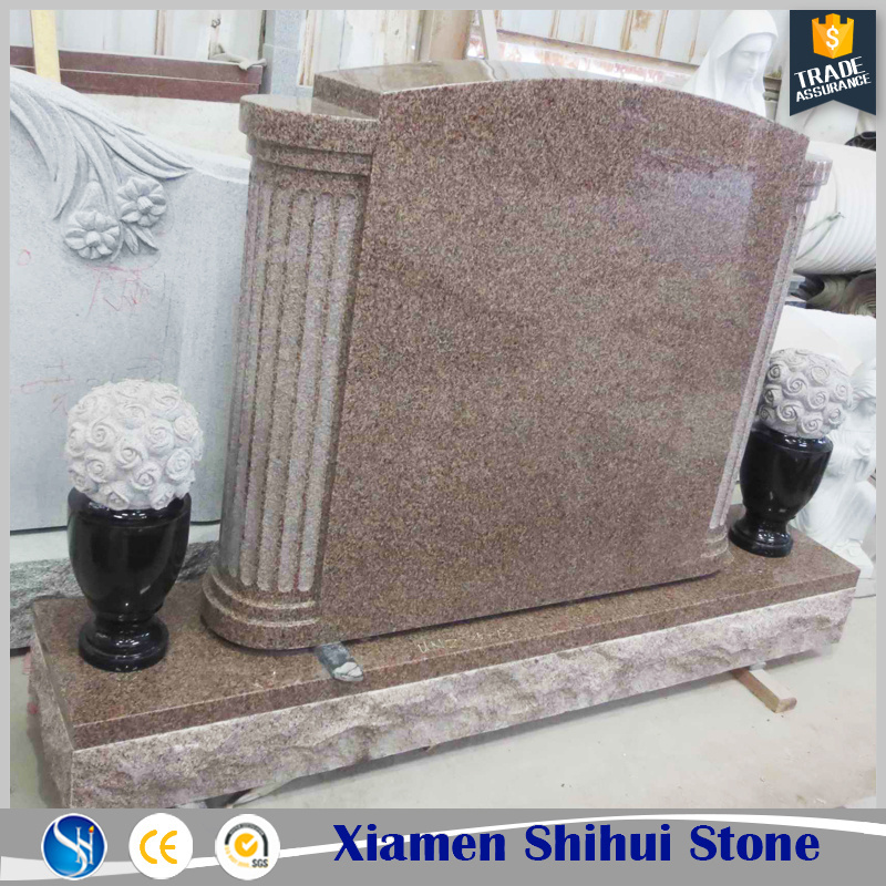 Pink granite headstones cheap prices for sale