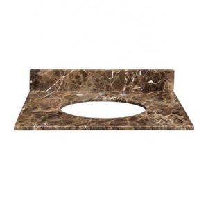 Spanish Brown Emperador Dark Marble Countertop,72" and 48" Bathroom Marble Vanity Top, Stone Countertop