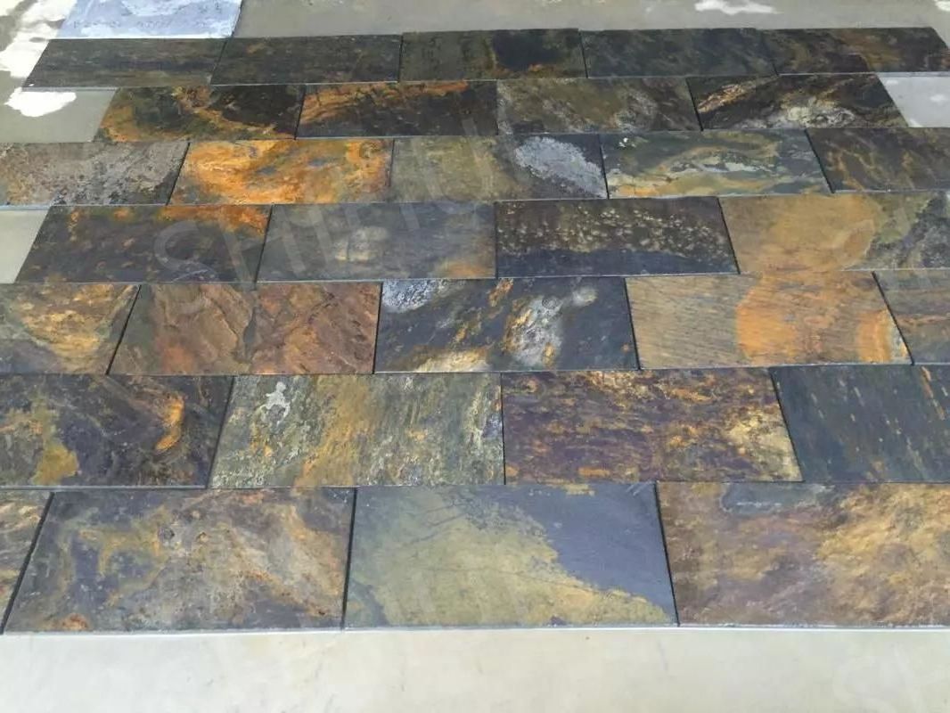 SHIHUI Natural Stone Jiangxi Rusty Slate French Pattern Culture Paving Culture Stone Board Pavers For Sale Patio Paver Stones