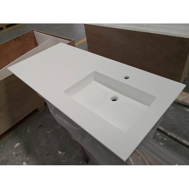 Pure Acrylic Solid Surface Vanity Top,Solid Surface Acrylic Table Top,Bathroom Bench Top With Basin