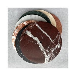 SHIHUI Wholesale Natural Stone Home Decoration Trays 7 Colors Luxury Customized Round Marble Floating Tray Decor