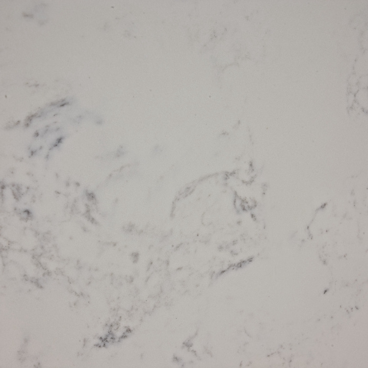 SH7817 Good Quality Artificial Carrera Marble Look Quartz Stone Slab For Kitchen Countertop, White Carrara Quartz