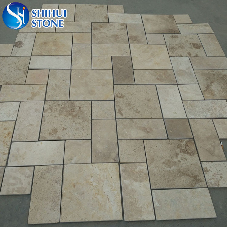 SHIHUI Premium Quality Natural Stone Travertine Tiles Outdoor Floor Paving Polished Glazed Floor Wall Tiles For Indoors