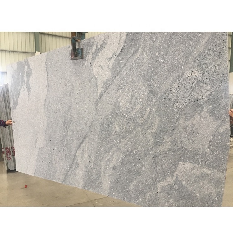 SHIHUI Natural Wholesale Polished Stone Slab Ash Grey Granite Slab For Outdoor