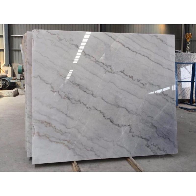 SHIHUI Natural Stone Cheapest Chinese Guangxi White Marble Big Natural White Marble Slab Floor Tile