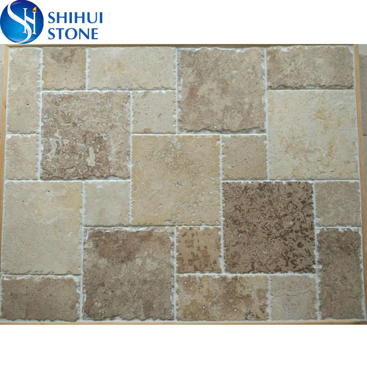 SHIHUI Premium Quality Natural Stone Travertine Tiles Outdoor Floor Paving Polished Glazed Floor Wall Tiles For Indoors