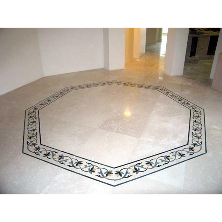 Natural Calacatta Gold And Emperador Dark Marble Flooring Border Designs For Hall,Italian Marble Flooring Border Designs